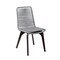 Armen Living Island Outdoor Dark Eucalyptus Wood and Silver Rope Dining Chairs, PK2 LCISSISL - alternate 4